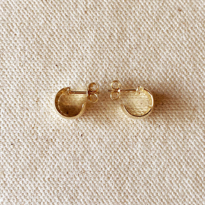Half Open 18k Gold Filled Stud Earrings