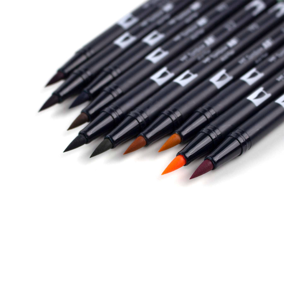 Tombow Dual Brush Pen Art Markers Cottage 10 Pack