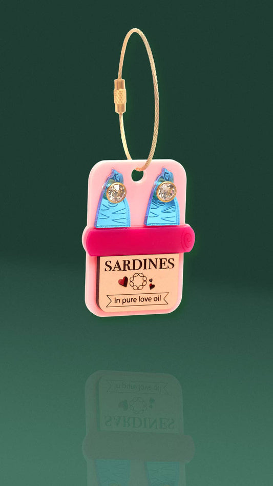 Sardine Tin Can Keychain + Purse Charm