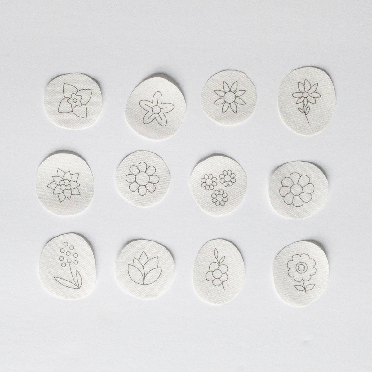 Mini Flowers Stick and Stitch Embroidery Patterns