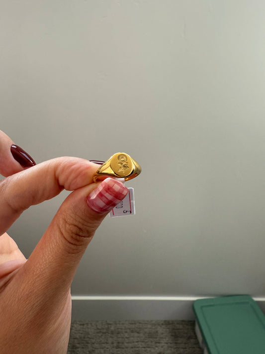 Sunflower Gold Ring