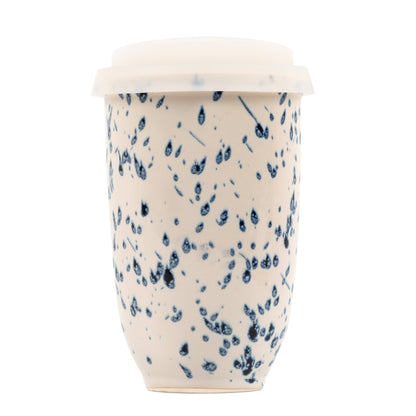 Orchid Blue Speckle 12oz Ceramic Travel Mug