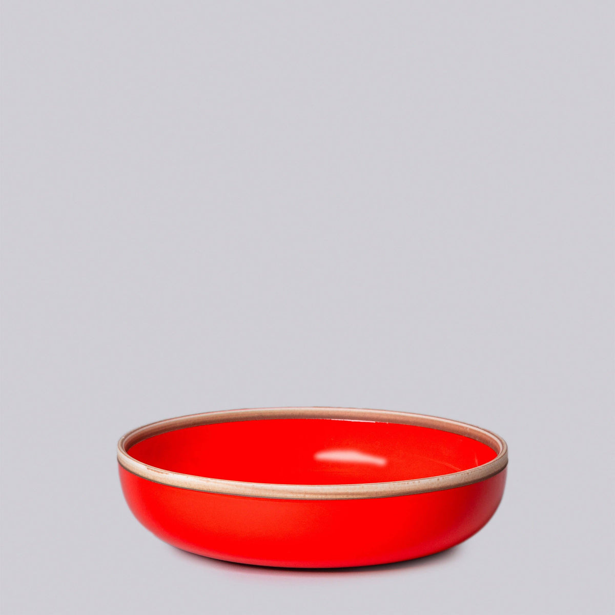 Glazed Porcelain Nesting Bowls, Coral Red