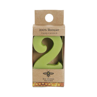 Beeswax Number Birthday Cake Candles