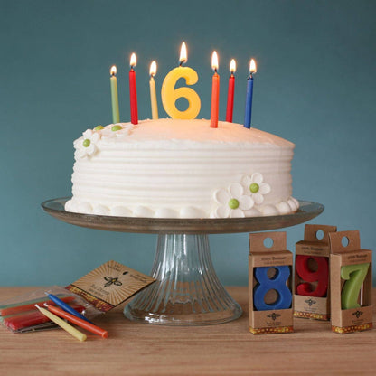 Beeswax Number Birthday Cake Candles