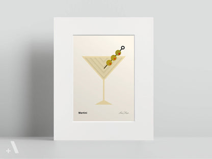 American Cocktails Illustrated Art Print