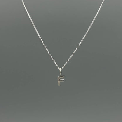 Sterling Silver Block-Letter Initial Necklace