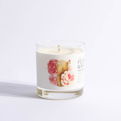 Peony & Mahogany - Medium Glass - Just Bee Candle