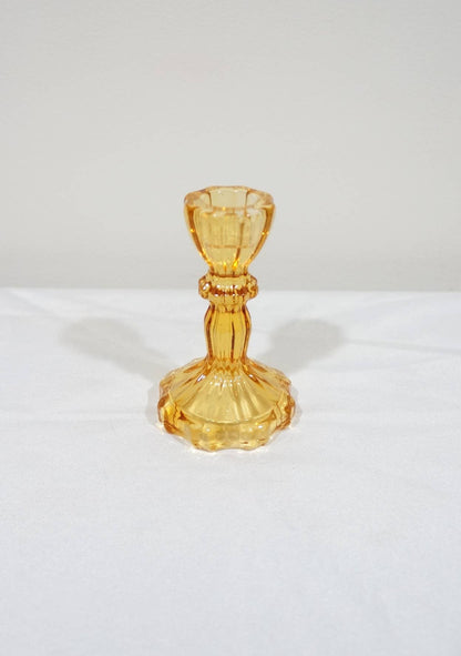 Glass Candlestick Holder, Taper Candle Stand