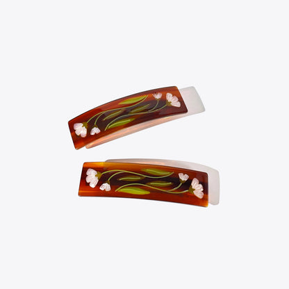 On The Vine Floral French Barrette Hair Clip