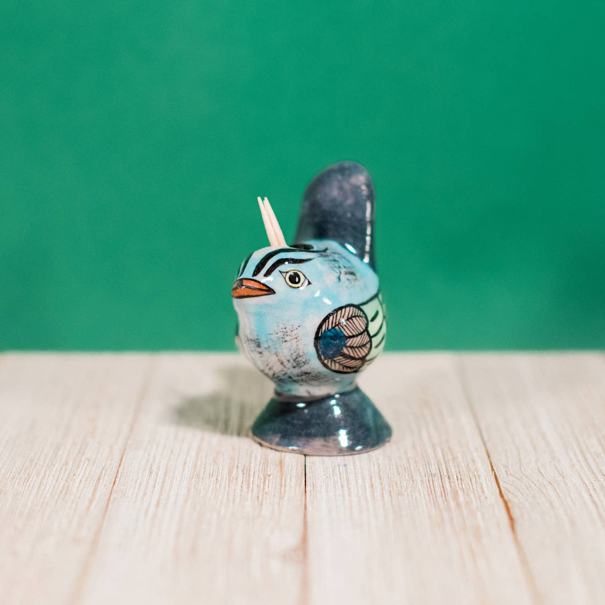 Hand Painted Ceramic Canary Toothpick Holder