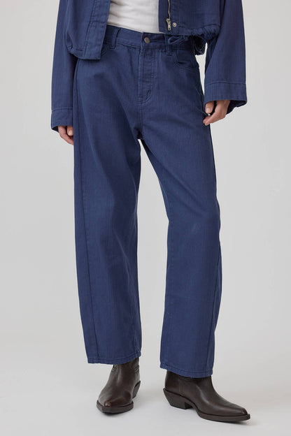 Cotton Barrel Leg Jeans