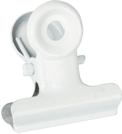 White Metal Bulldog Clips, 25 Pack