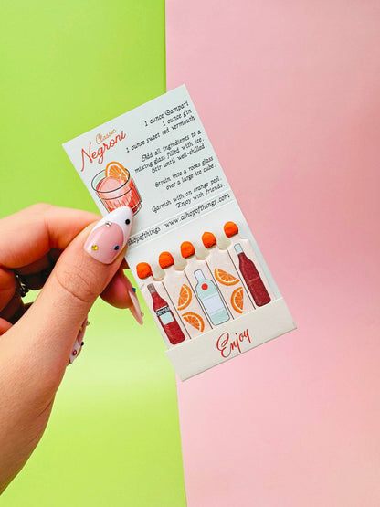 Negroni Cocktail Matchbook