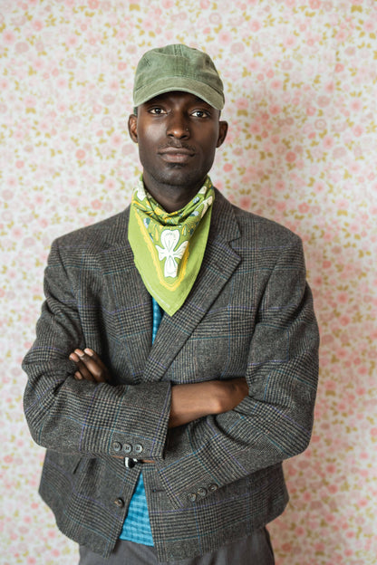 No. 152 Josephine Hand Screen-Printed Cotton Bandana