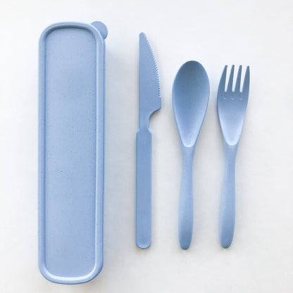 Biodegradable Reusable Wheat Straw Cutlery Set