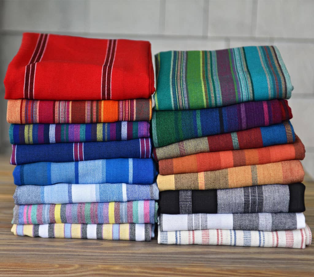 Hand Woven Guatemalan Kitchen Striped Towel Sets