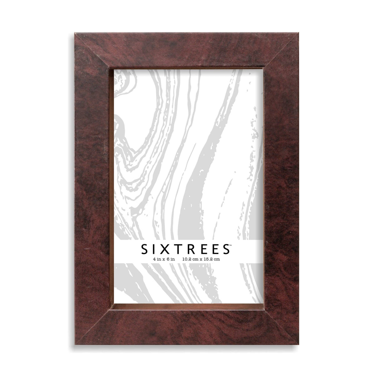 Burl Wood Finish Picture Frame with Real Glass