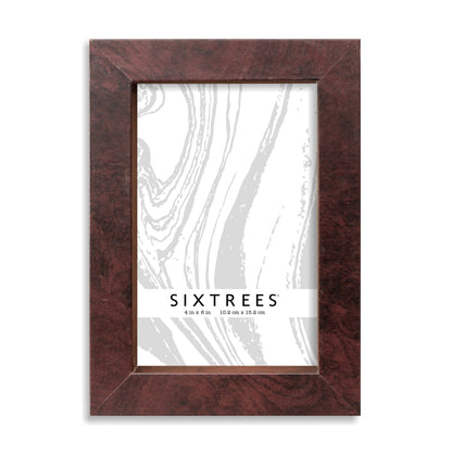 Burl Wood Finish Picture Frame with Real Glass