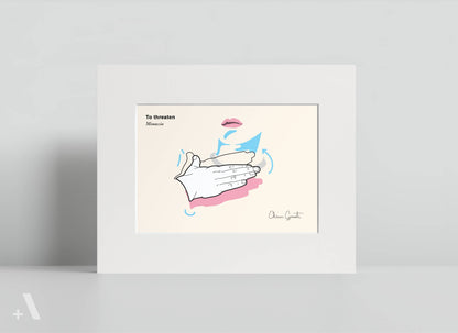 Italian Hand Gestures Illustrated Art Print