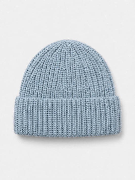 Aura Blue 100% Merino Wool Beanie