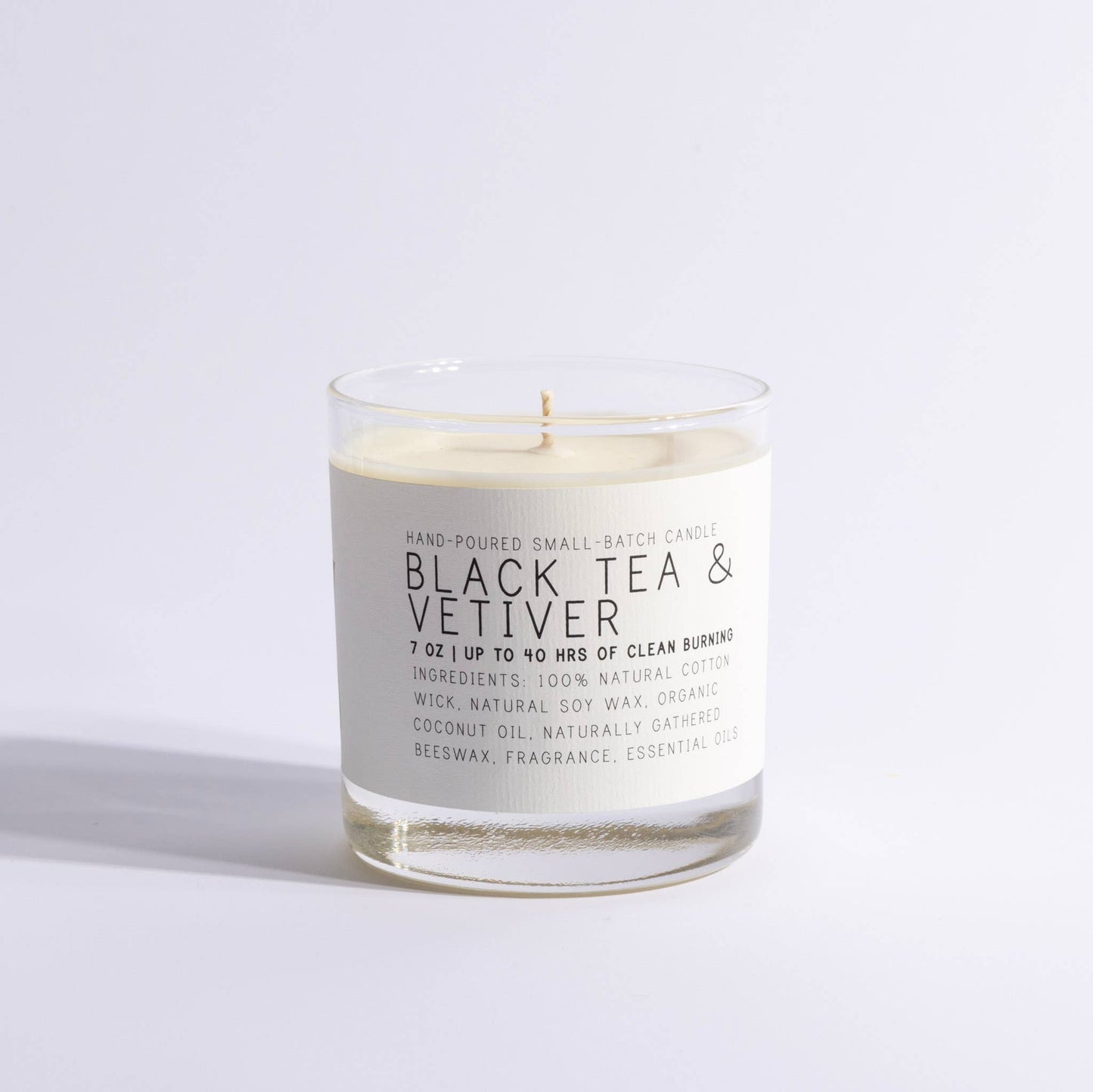 Black Tea Vetiver Glass Candle