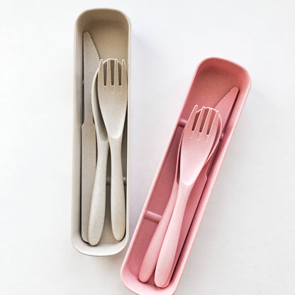 Biodegradable Reusable Wheat Straw Cutlery Set