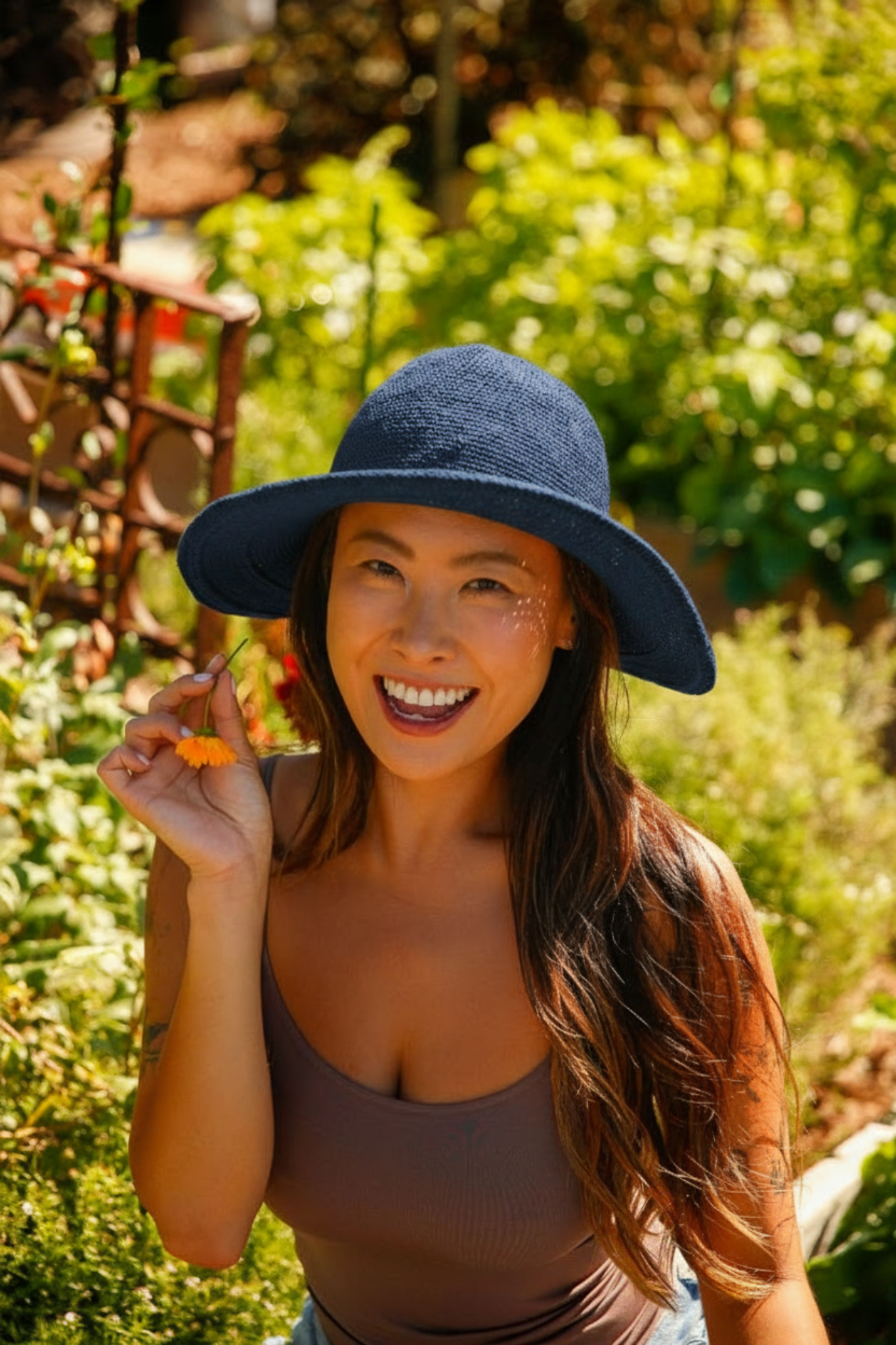 100% Cotton Wide Brim Sun Hat