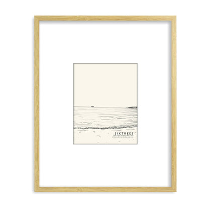 Matted Wood Picture Frame with Beveled Mat