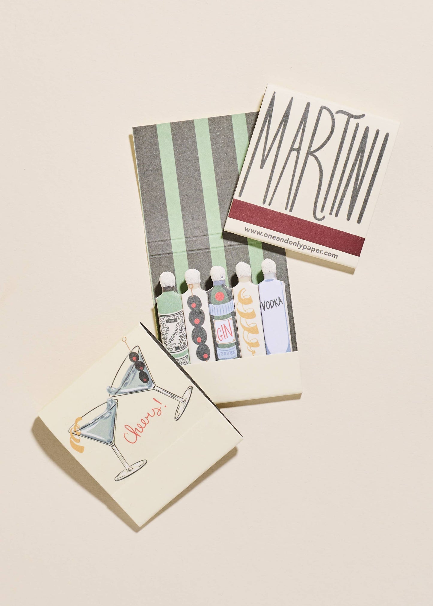 Martini Printed 10 Stem Matchbooks