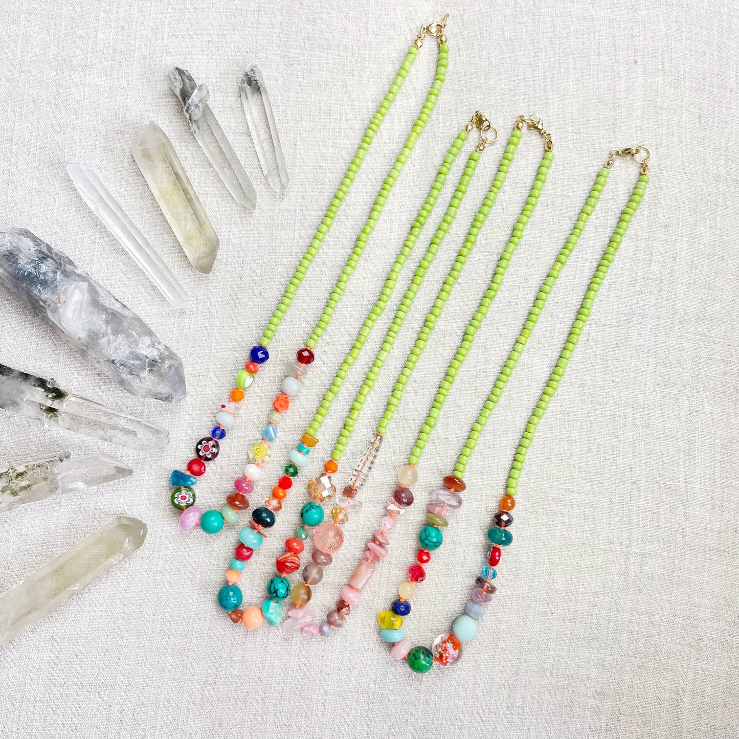 Tutti  Colorful Beaded Necklace