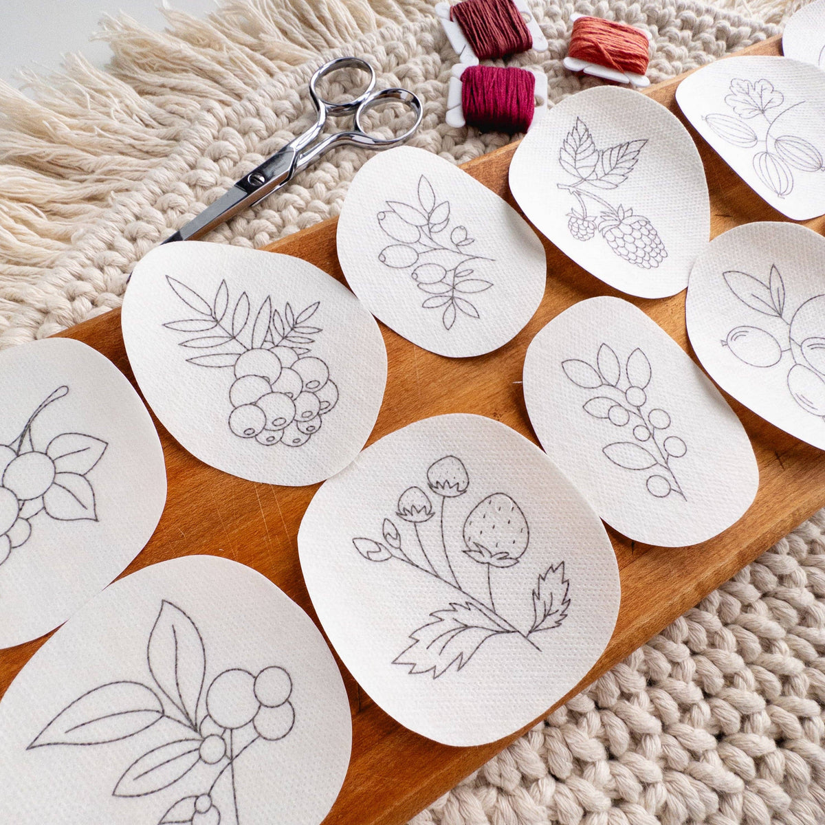 Berry Stick and Stitch Embroidery Patterns