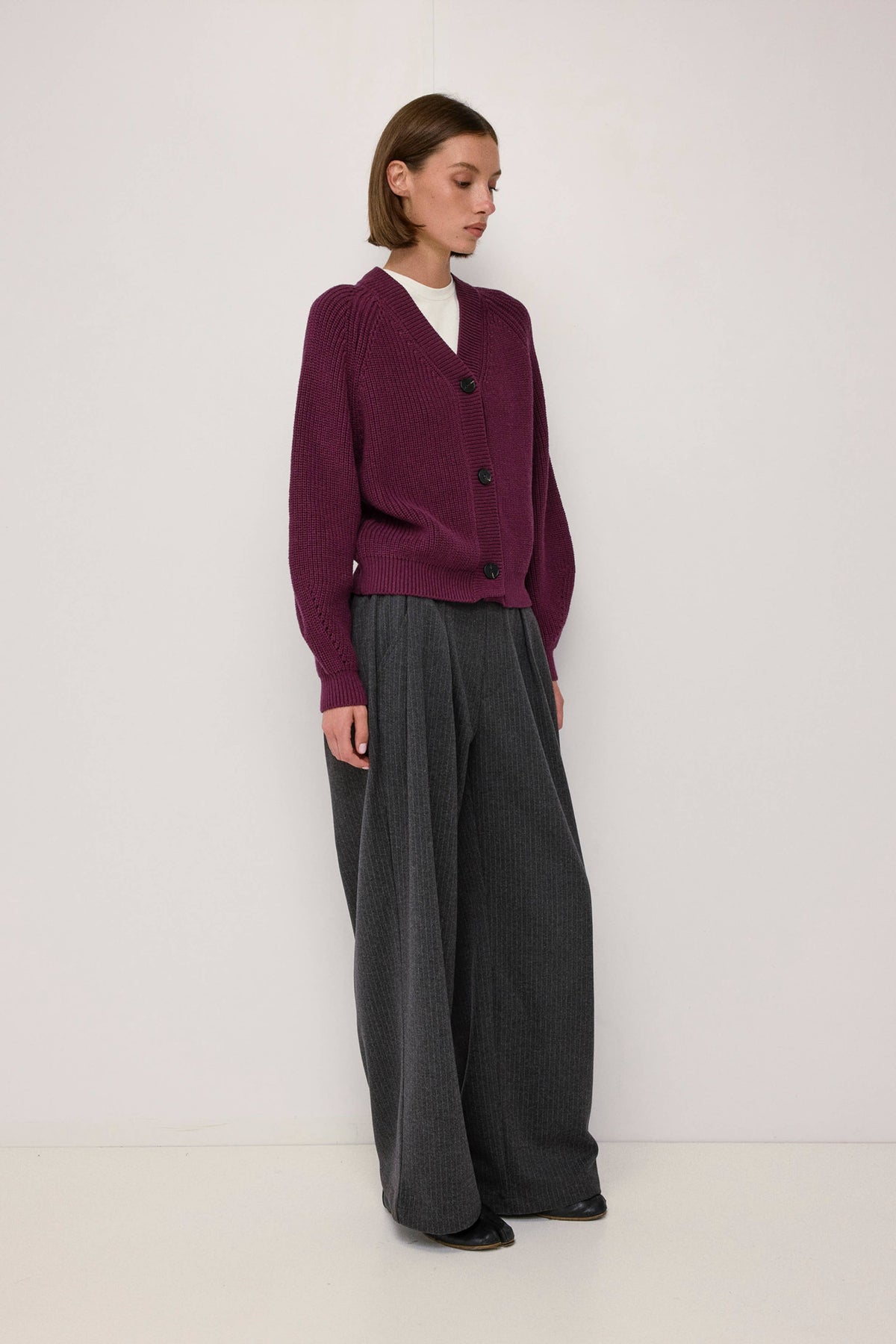 Hazel Chunky Ribbed Cotton Cardigan