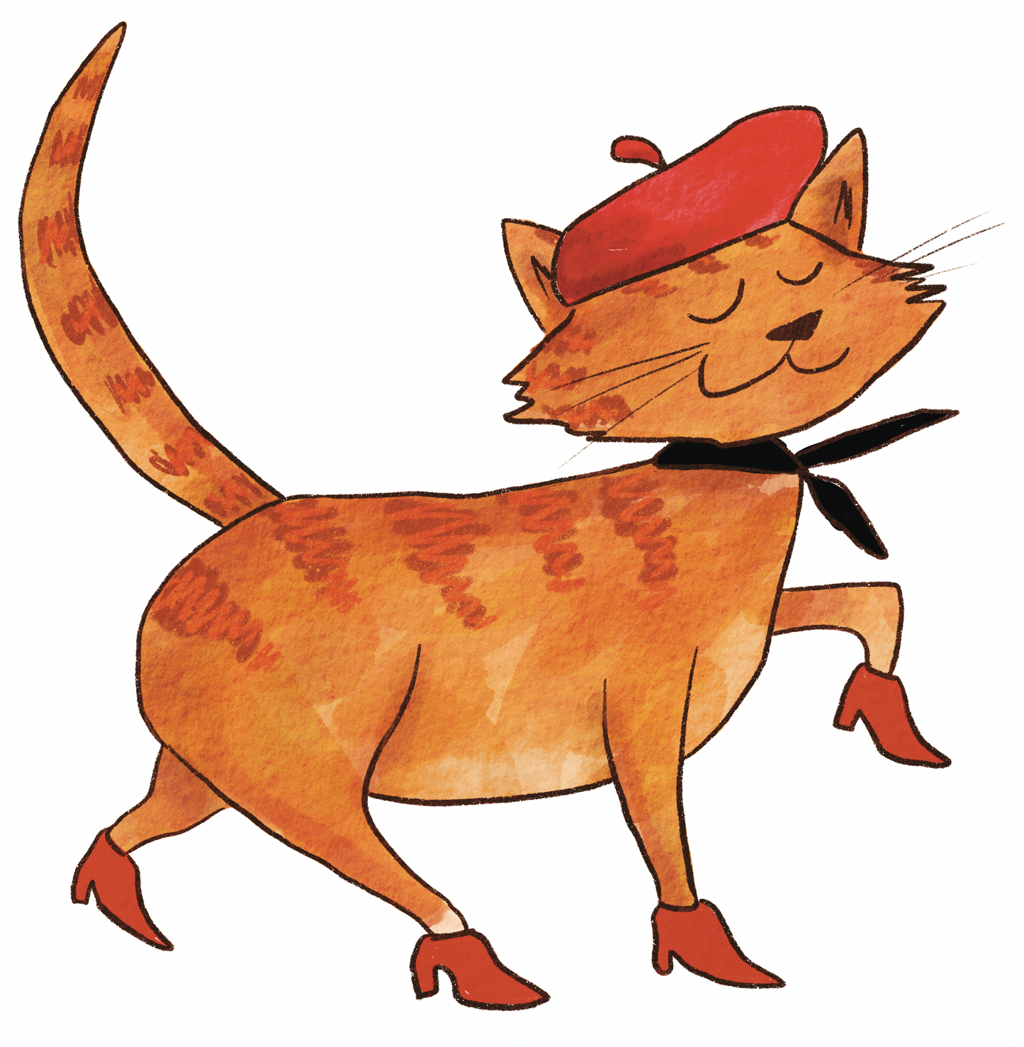 French Cool Cat Sticker