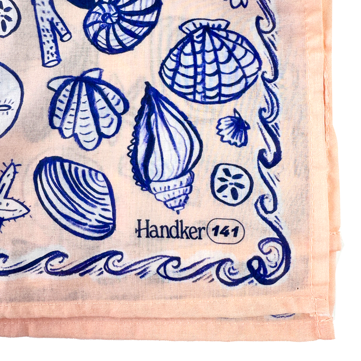 Seashore Print Cotton Bandana No. 141