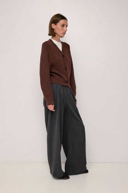 Hazel Chunky Ribbed Cotton Cardigan