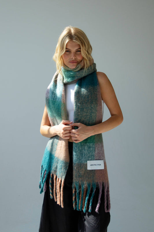 The Reykjavik Scarf - Purple Check