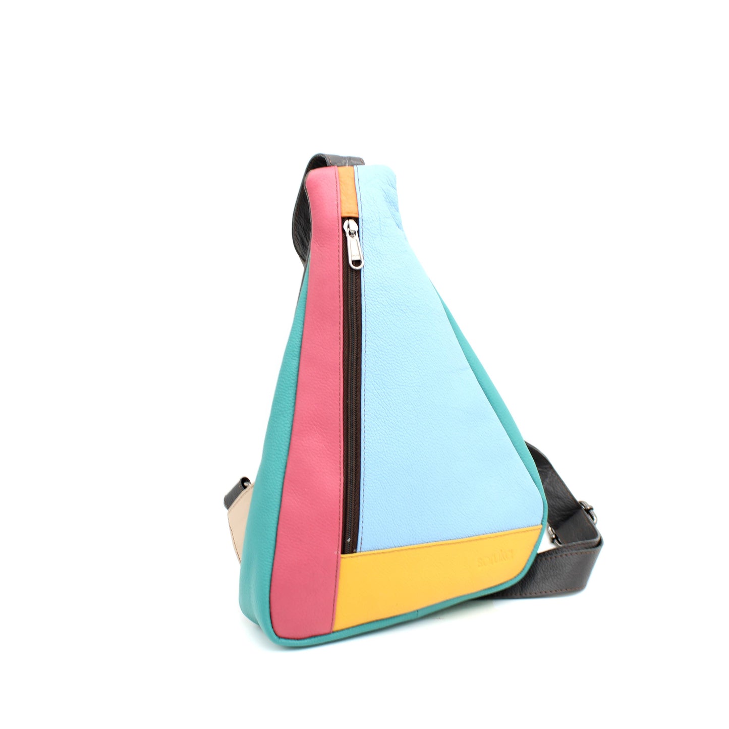 100% Handmade Recycled Leather Crossbody Bag