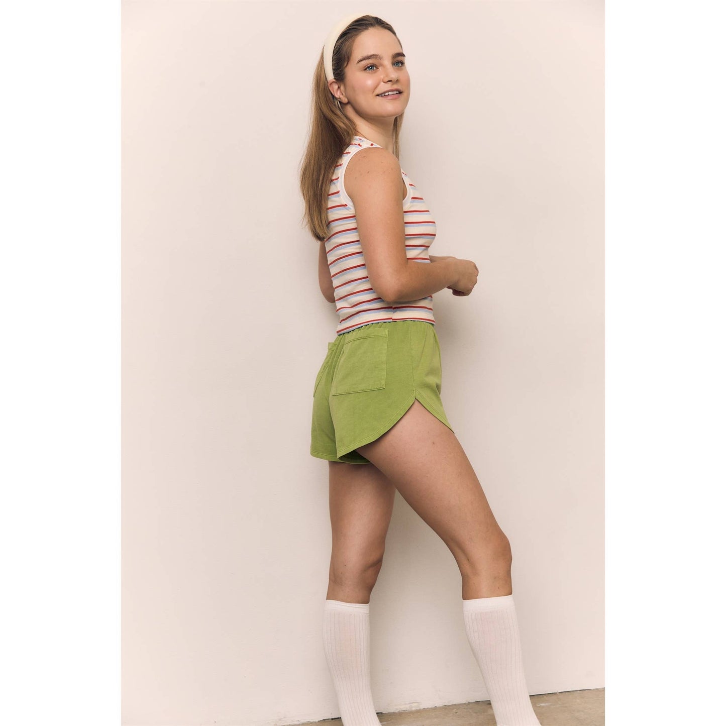 Stripped Sleeveless Cotton Tank