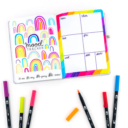 Tombow Dual Brush Pen Art Markers Bright 10 Pack