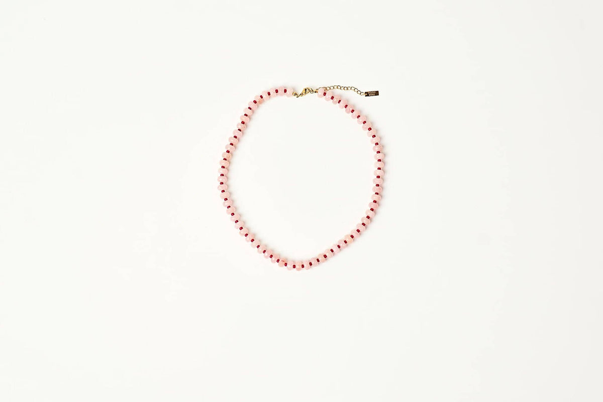 Sadie Rose Quartz Beaded Necklace