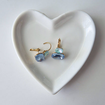 Blue Serenity Faceted Drop Earrings