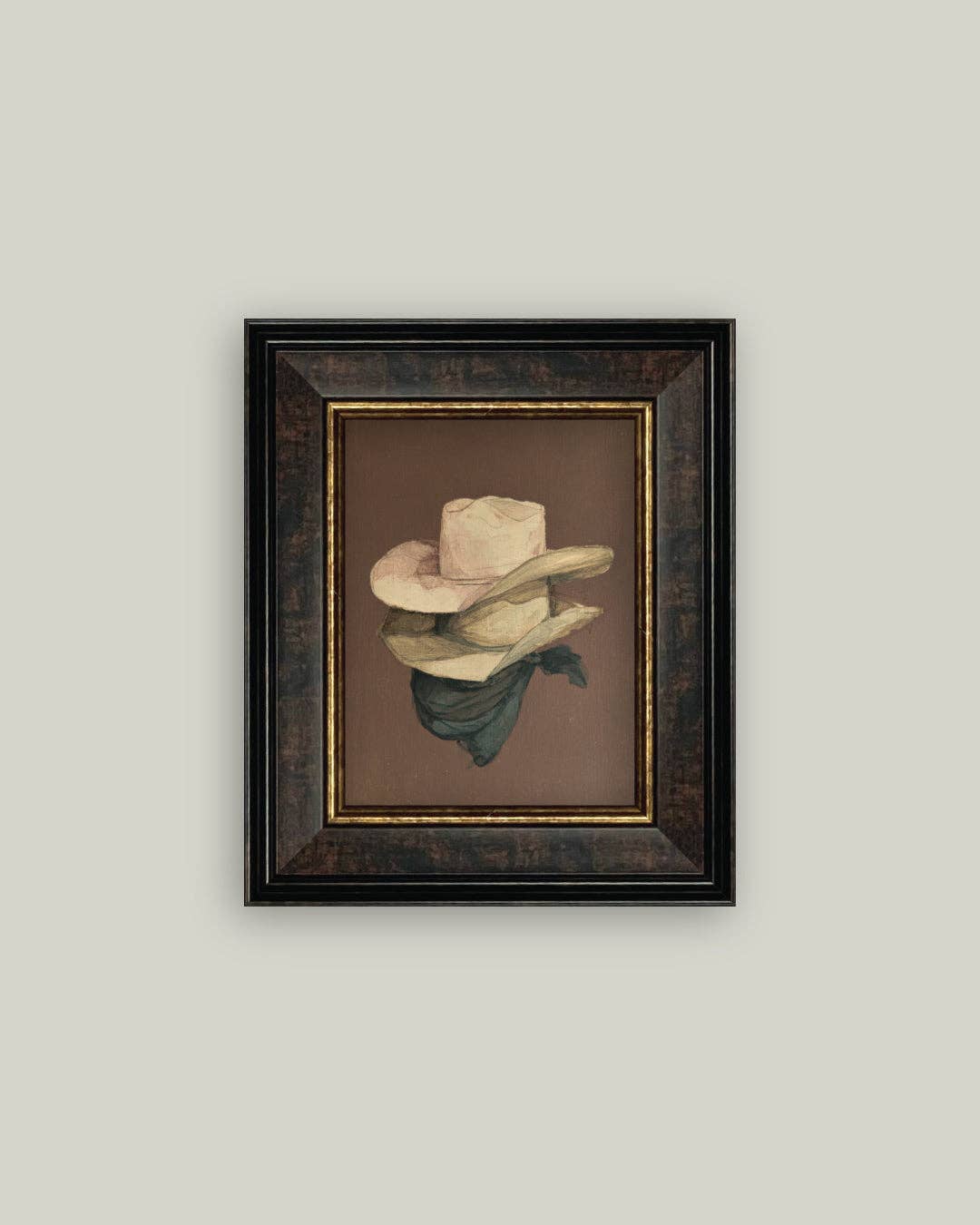 Stacked Hats Framed Fashion Wall Art