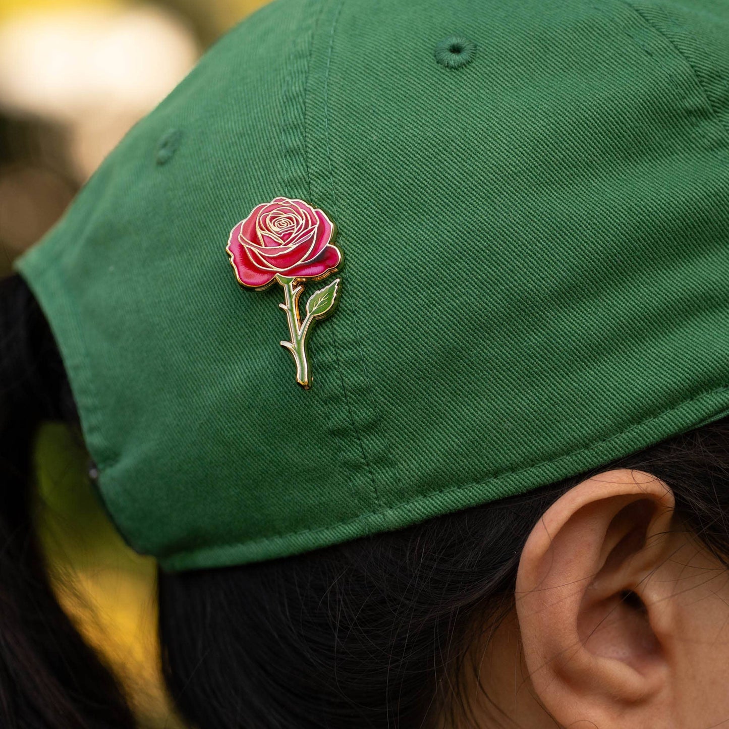 Red Rose Enamel Brooch Lapel Pin