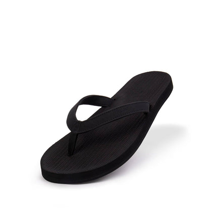Women's Black Recycled Flip Flops