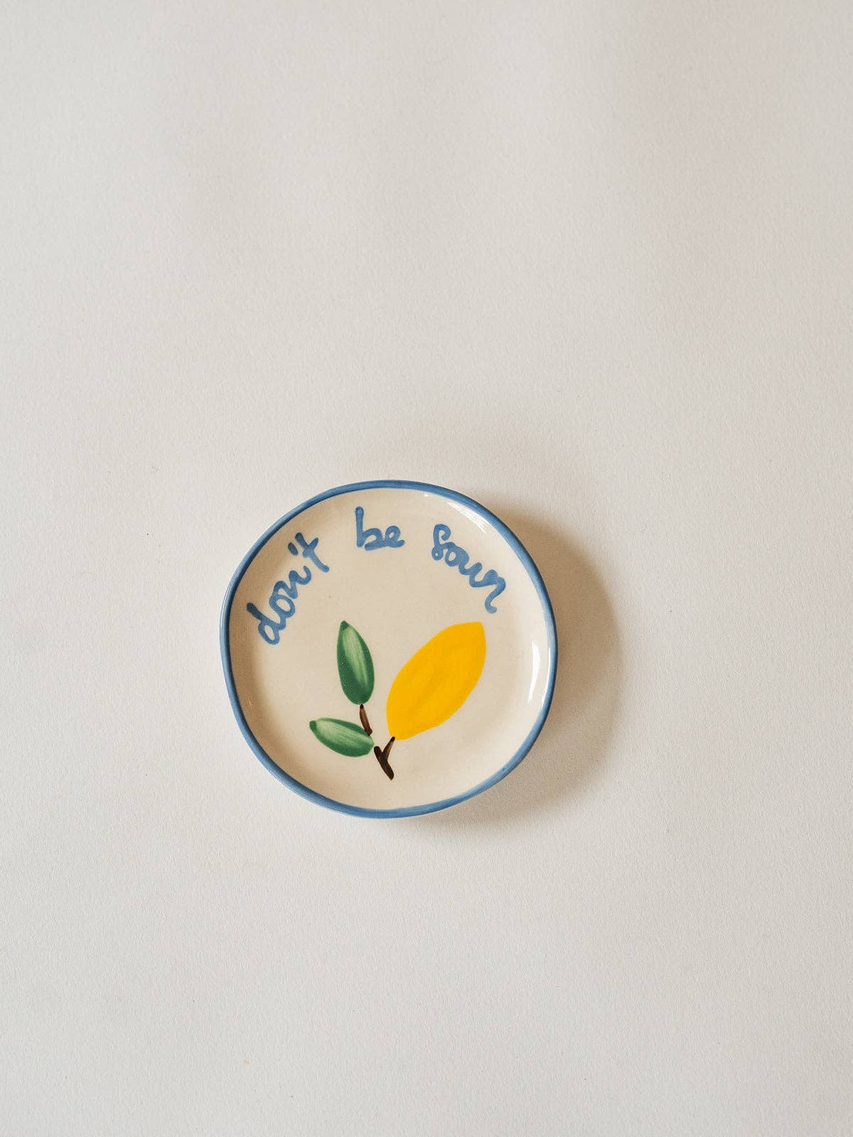 Hand-Painted Stoneware Quote Coaster