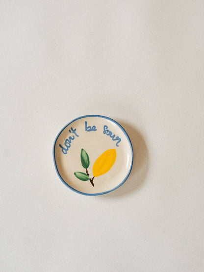 Hand-Painted Stoneware Quote Coaster