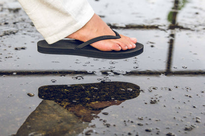 Women's Black Recycled Flip Flops