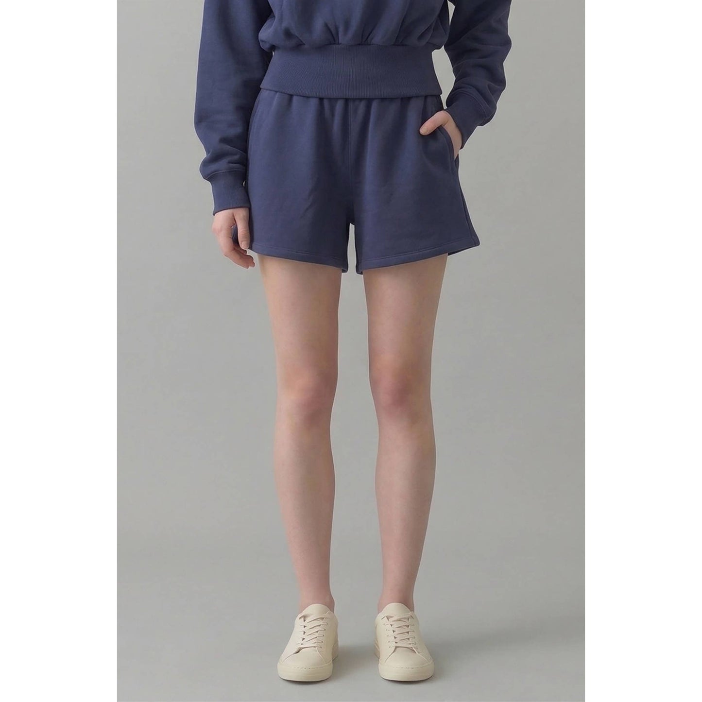 Cotton Terry Shorts with Side Pockets