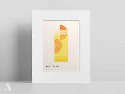 American Cocktails Illustrated Art Print